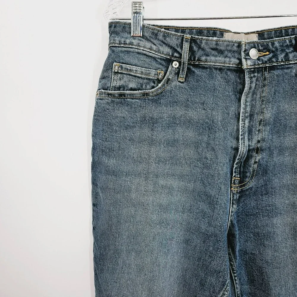 Everlane The Curvy Cheeky Jeans 31 Regular Blue Denim Organic Cotton High Rise